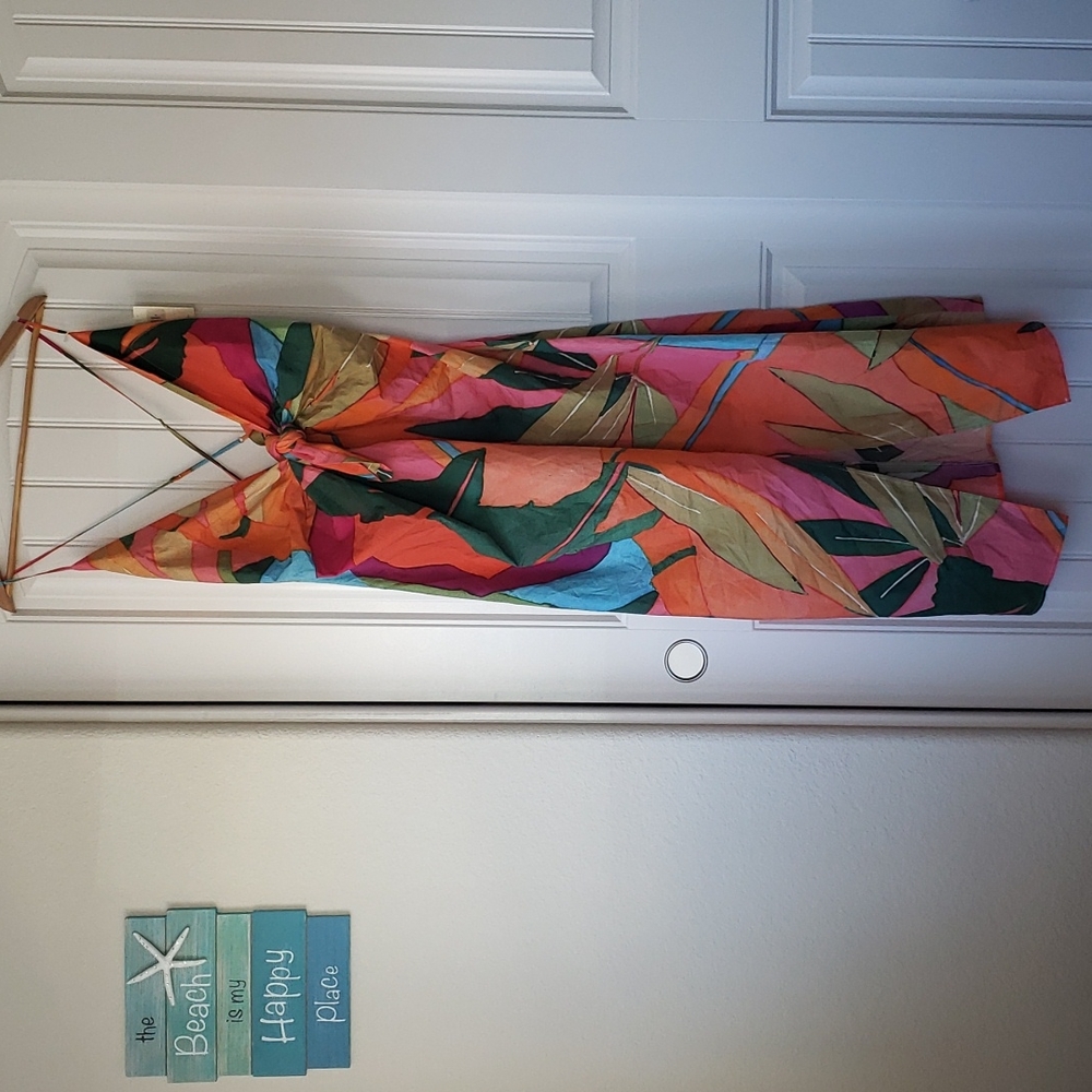 Mara Hoffman Orange and Pink Swim Coverup